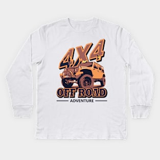 4x4 Off Road JEEP Adventure Kids Long Sleeve T-Shirt